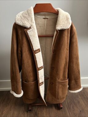 DANIER | Shearling Lined Brown Suede Coat